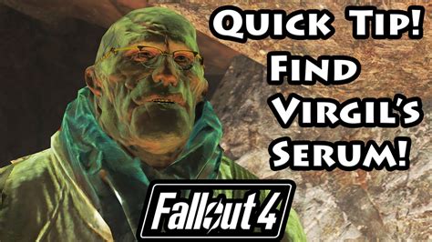 fallout 4 where is the serum for virgil|fallout 4 mysterious serum id.